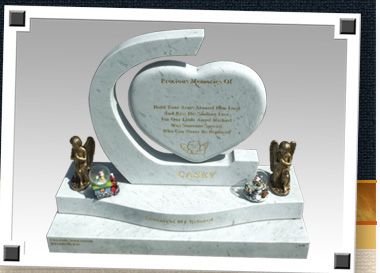 While Grave Headstone